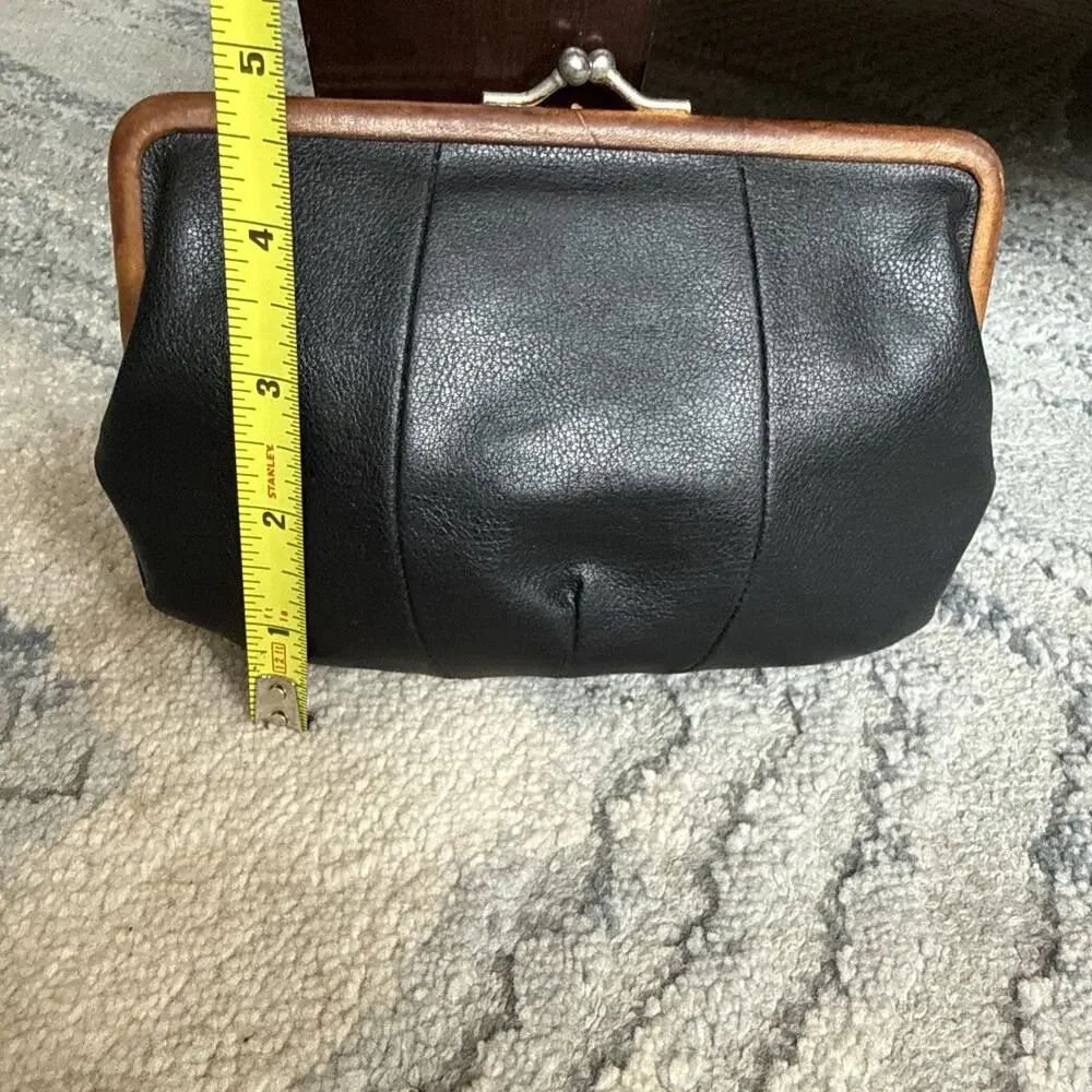 Vintage Perry Ellis America Coin Wallet Black & Tan